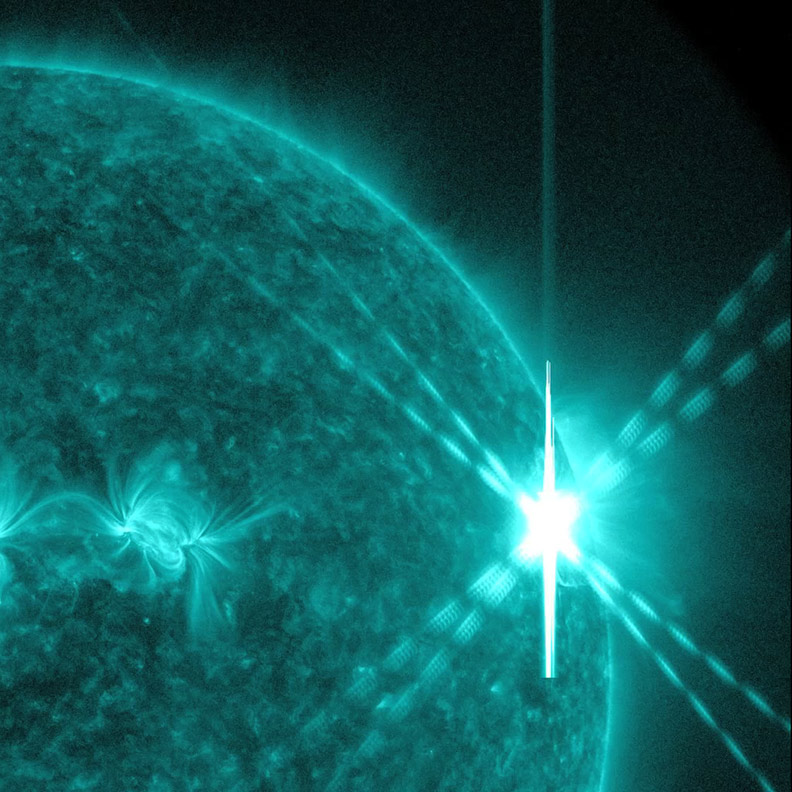 X7 Flare Blasts into Space