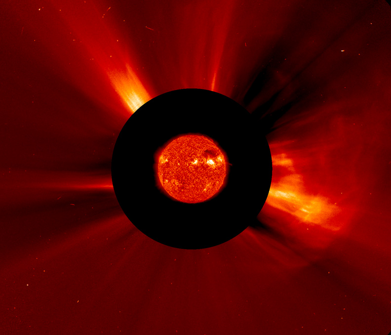 Earth-directed solar storm