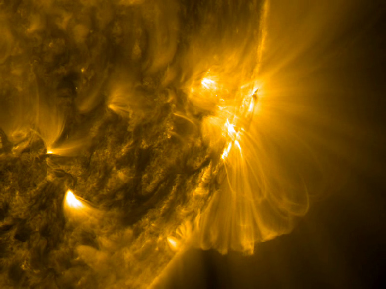 Spiraling Active Region in Profile