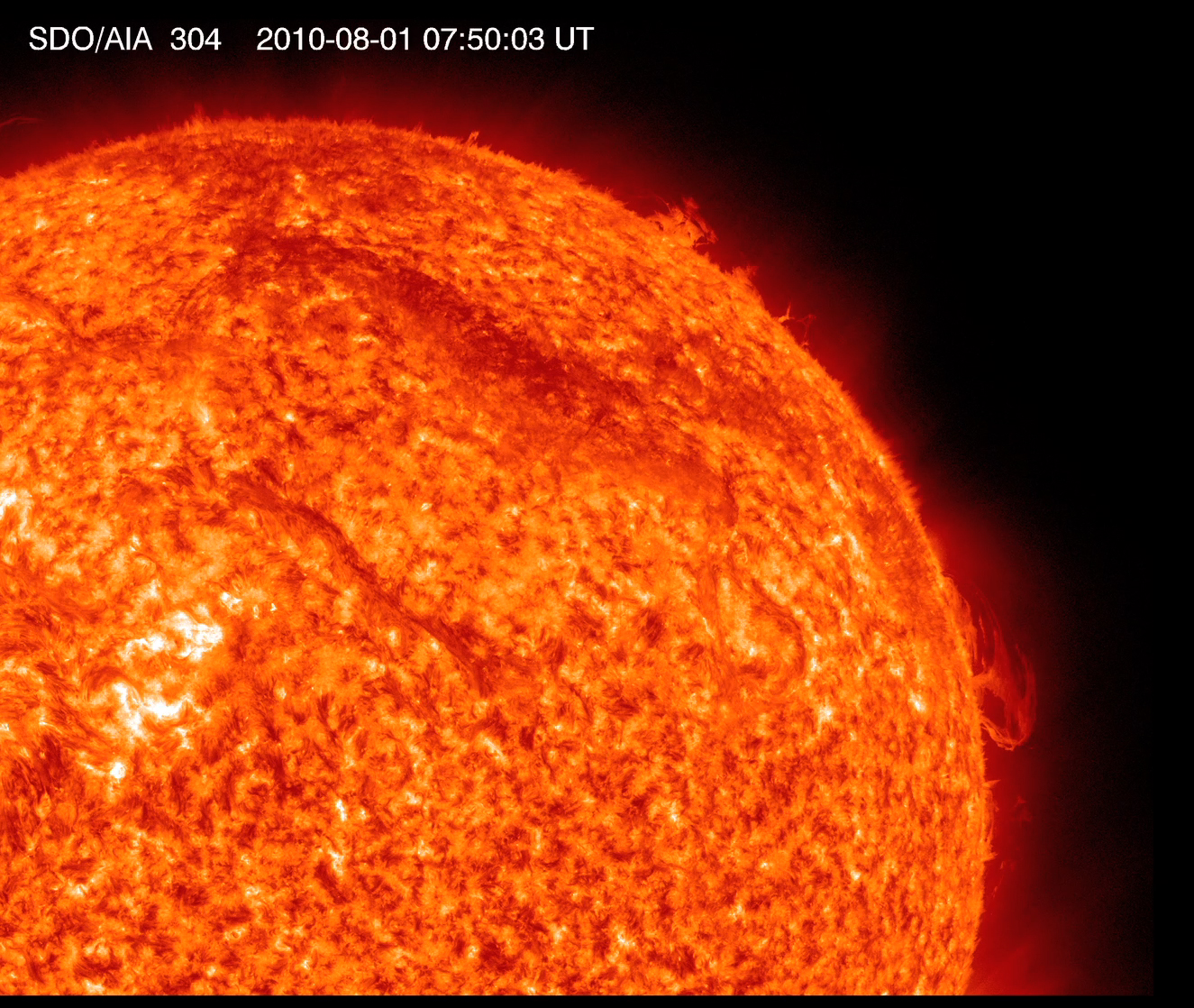 Global Eruption seen by AIA 304