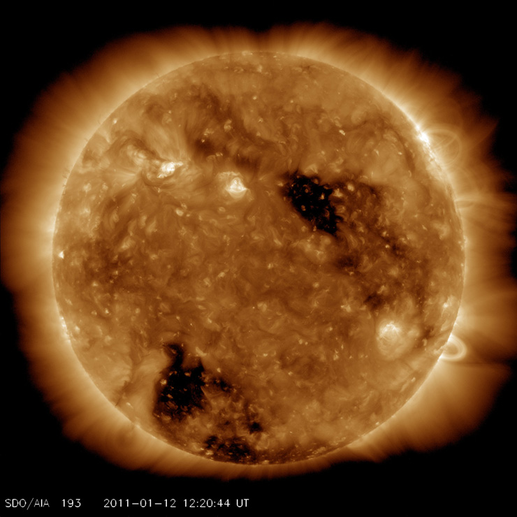 Developing coronal holes