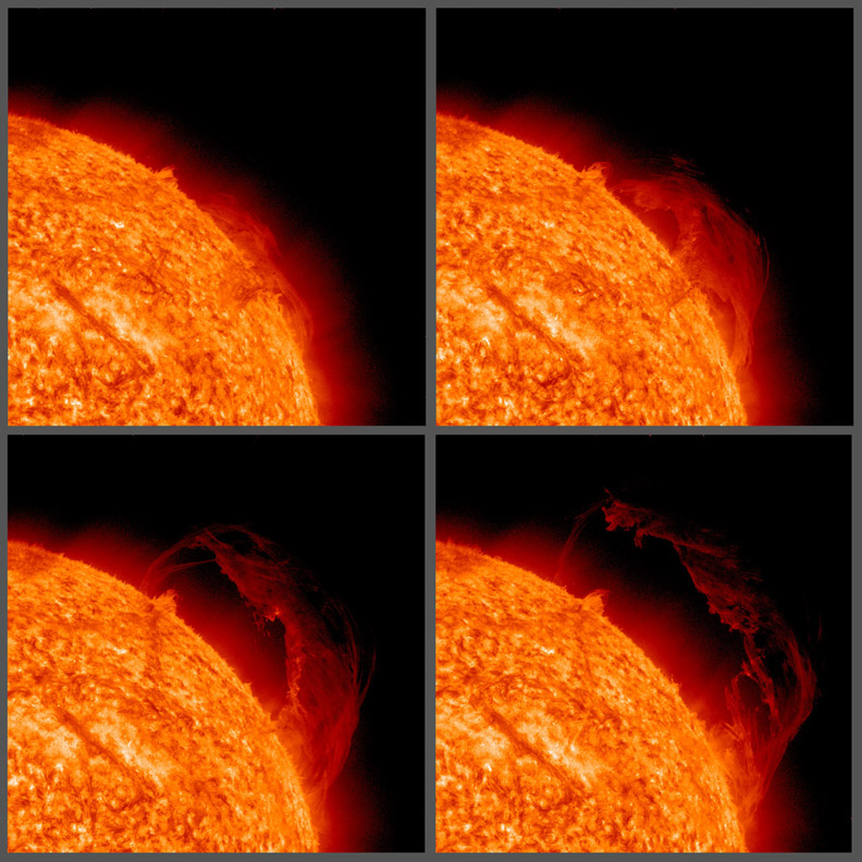 Finely Spun Prominence Eruption